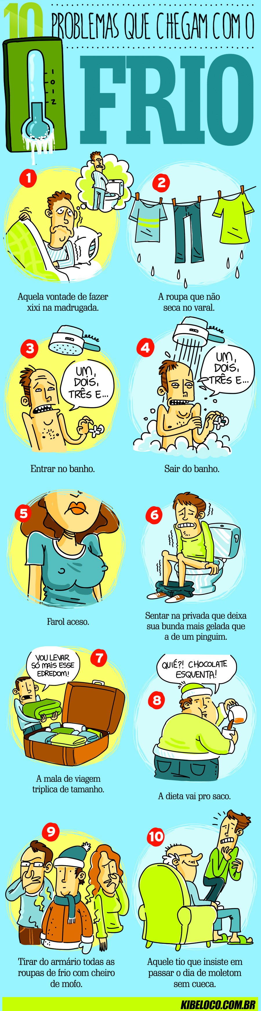 Top Kibe Loco: 10 problemas que chegam com o frio