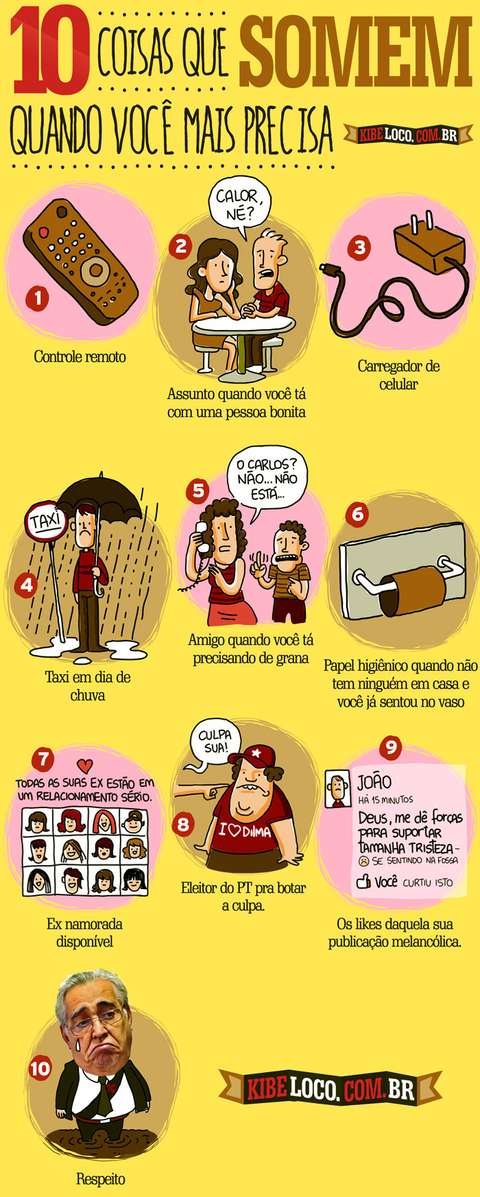 10 COISAS QUE SOMEM QUANDO A GENTE MAIS PRECISA