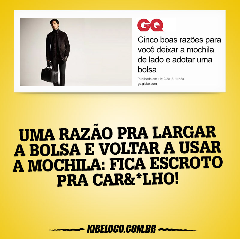 Cinco boas razões para você deixar a mochila de lado e adotar uma bolsa