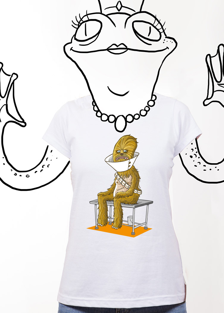 Estampa do Chewbacca no veterinário