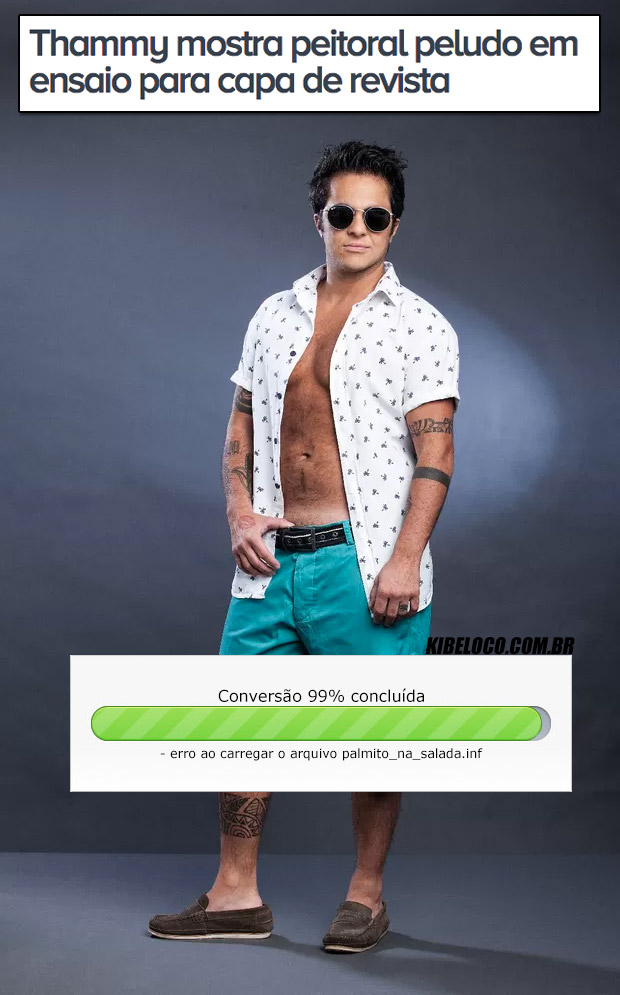 Thammy mostra peitoral peludo em ensaio para capa de revista